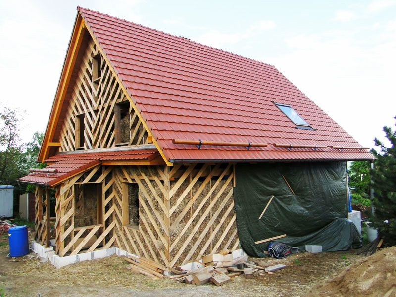 Rámová dřevostavba - slamák, Babice nad Svitavou